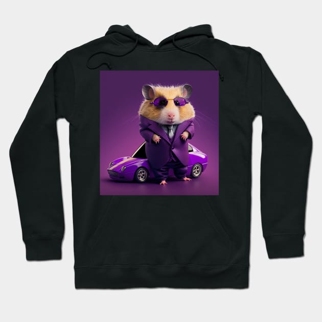 3d Hamsters Hoodie by Polygon Art